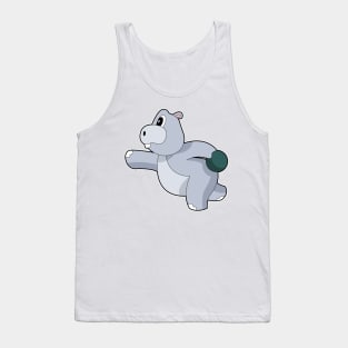 Hippo Bowling Bowling ball Tank Top